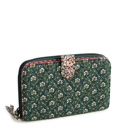 Vera Bradley Premium Cotton Large Tab Wallet portafolios Mujer - Talla única - Enrejado de muérdago