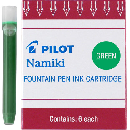 Pilot Namiki IC50 Cartucho de tinta para pluma estilográfica, Sepia, Pacquete 6 + IC50, Repuesto, Tinta Líquida Verde, Cartucho, Caja 1 Caja c/u 6 Cartuchos (69003)