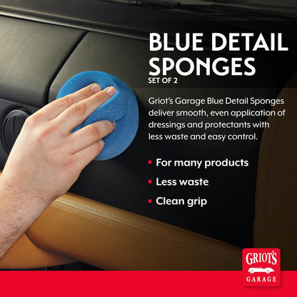 Griot's Garage 11205 Blue Detail Sponge - Set of 2