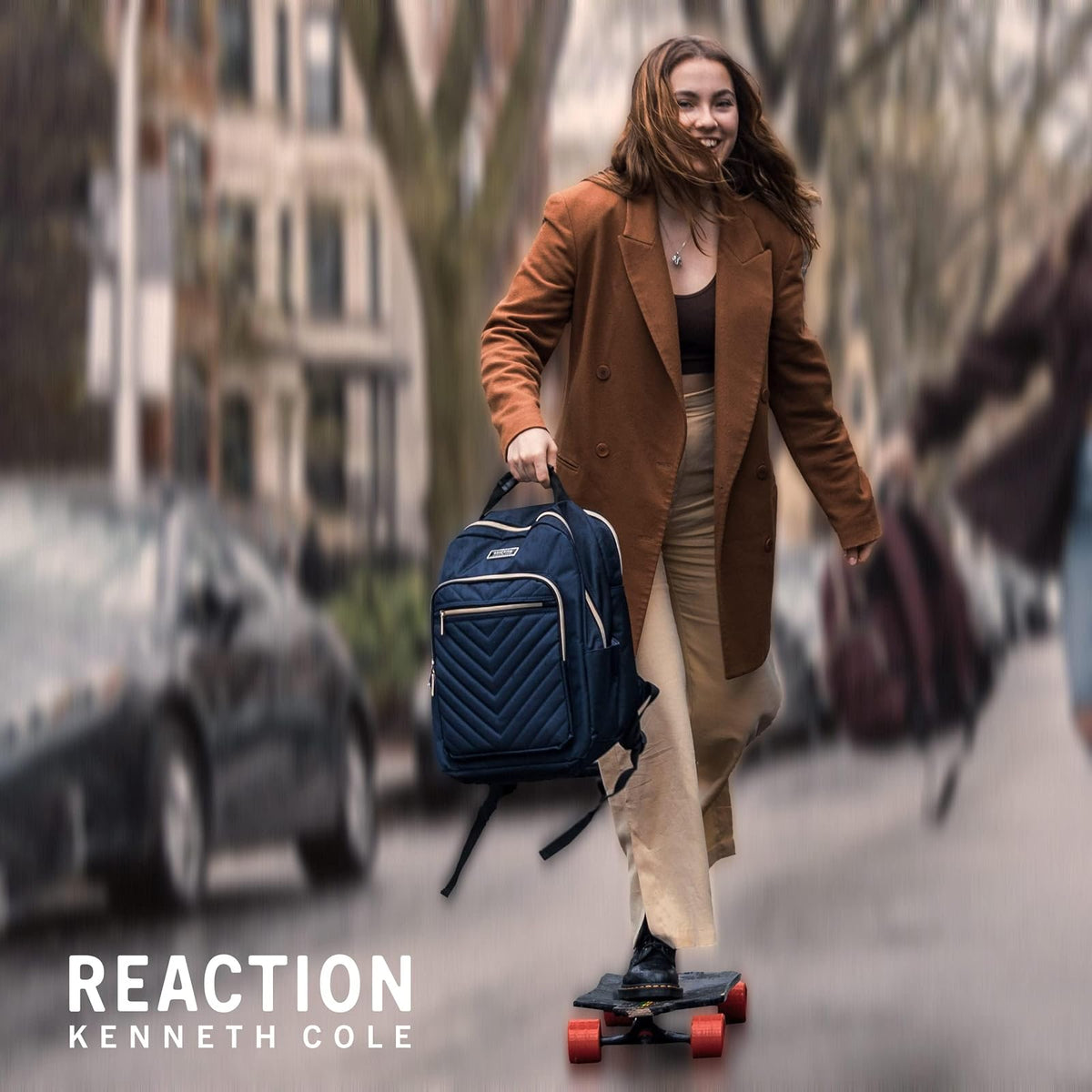 Kenneth Cole Reaction - Mochila de poliéster Acolchada para computadora portátil de 15,6 Pulgadas