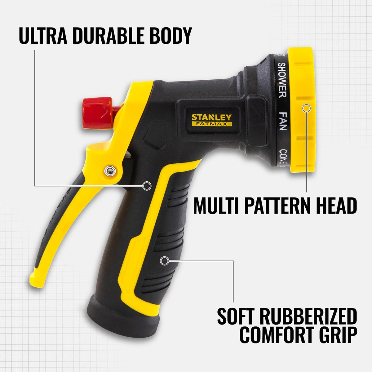 Stanley BDS7496 Fatmax - Boquilla de manguera resistente de 8 patrones
