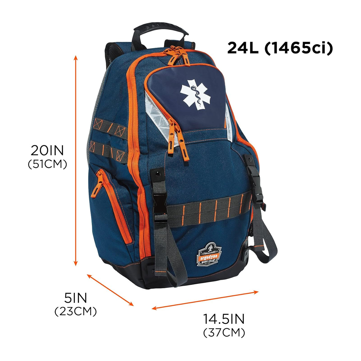 Ergodyne Arsenal 5244 de primeros auxilios Mochila Bolsa para EMS, policía, bomberos, y otros para Kit de primeros auxilios, Uso de bolsas de salto y traumas