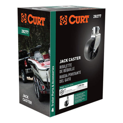CURT Rueda de Repuesto para Gato de Remolque 28277, 6 in, para Tubos de 2 in, 1 LB