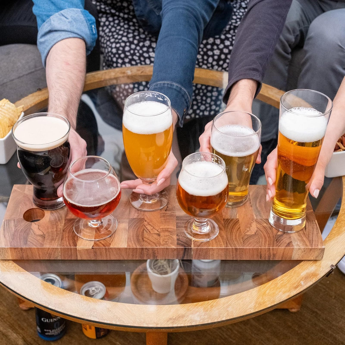 Libbey - Vasos de Cerveza Variados, Versátiles, Premium, para Pilsner, Stout, Lager, IPA y más, Set de 6, Vidrio, 16.75 Onzas
