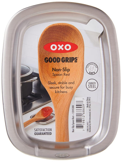 Oxo 13245300 Portacuchara Acero Inox/Silicón, 15 cm, Multicolor