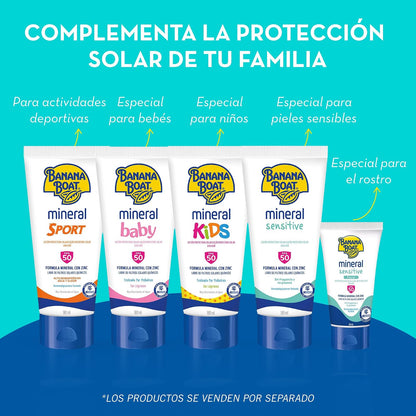 Banana Boat, Protector Solar Mineral Sensitive 50 FPS 180 ml