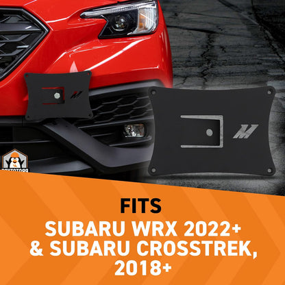 Mishimoto Kit de reubicación de matrícula, Compatible con Subaru WRX, 2022+ y Crosstrek, 2018+