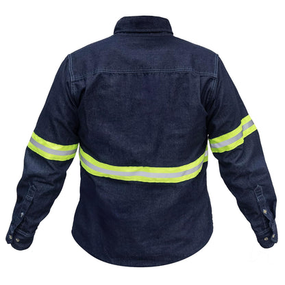 Dogotuls QB4003 Camisa de Mezclilla con reflejante Talla Grande