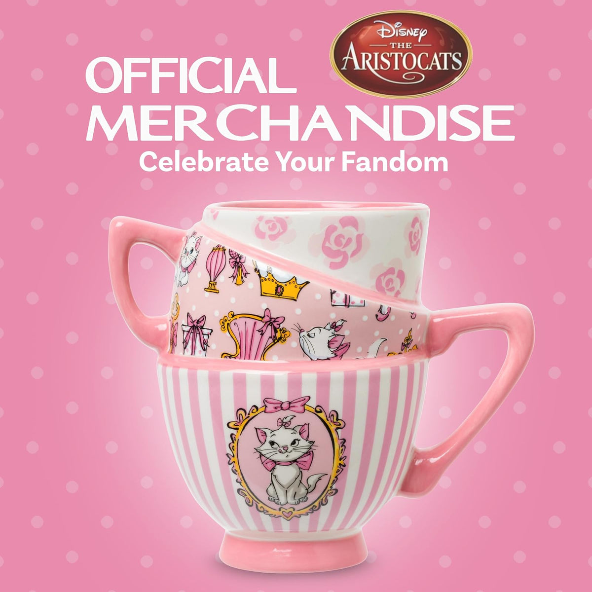 Silver Buffalo Taza de café de cerámica esculpida 3D con diseño de Marie de Los Aristogatos de Disney, 591 ml (20 oz)