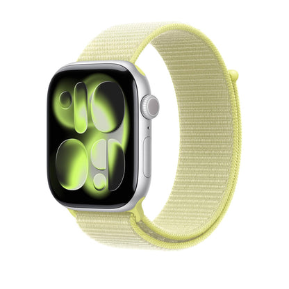 Apple Watch Band - Correa Loop Deportiva - 46 mm - Amarillo neón - Unitalla (para Casi Cualquier muñeca)