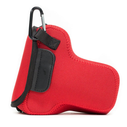 MegaGear MG1157 Estuche de cámara Ultra Ligero, de Neopreno Compatible con Canon EOS M6 (18-150 mm) - Rojo