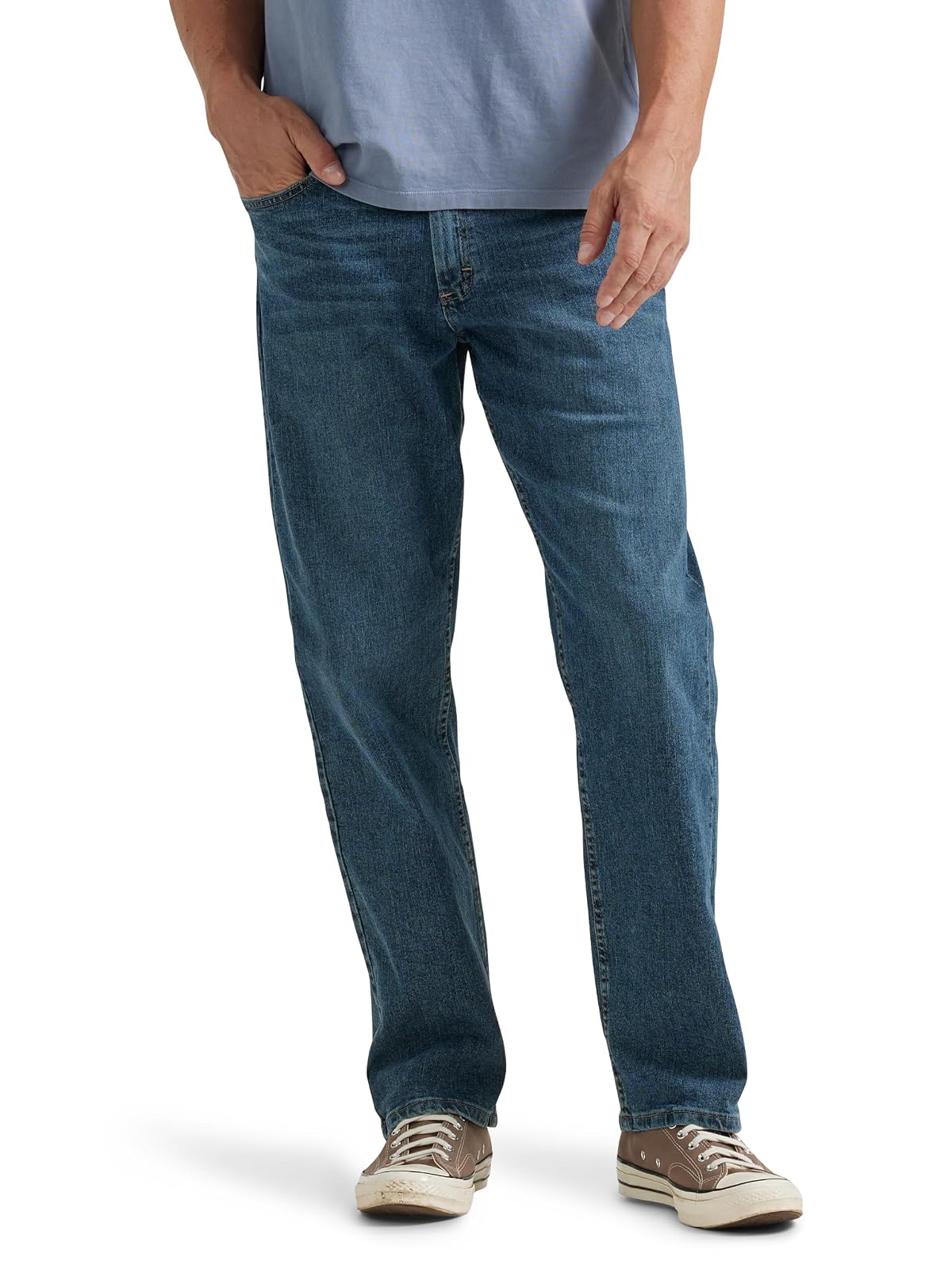 Wrangler Authentics Pantalón de Mezclilla Clásico 5 Bolsillos para Hombre - 46W x 32L - Humo