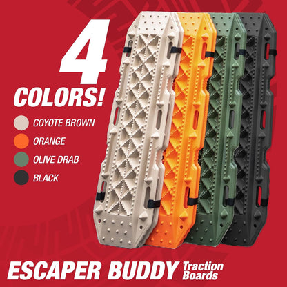 MAXSA Escaper Buddy Alfombrillas de Tracción Modelo 20333 | Naranja, Heavy-Duty, Paquete de 2, Resistente, Rojo 40 cm, Camionetas 4x4