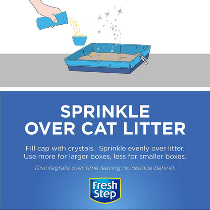 Fresh Step Cat Litter Crystals | Deodorizador de Caja de Arena | Combate Olores de Gatos y Neutraliza Olores | Brisa de Verano, 70 oz, 4.6X Contenedor Más Grande
