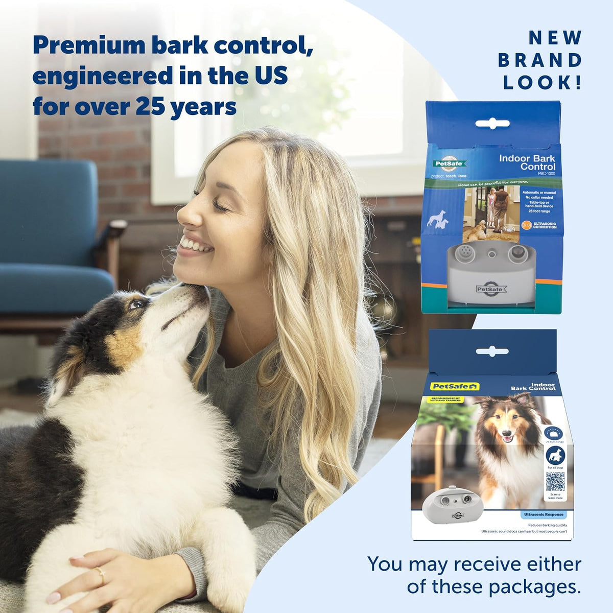 PetSafe Control de ladridos ultrasónico para Interiores, Alcance de hasta 7,6 m, sin Necesidad de Collar, antiladridos