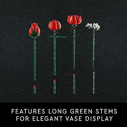 LEGO Ramo de Rosas - Model Kit de Construcción para Adultos, Años 18+ - Flores Artificiales Decoración para Hogar - 10328