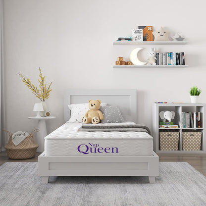 NapQueen Colchón de Espuma viscoelástica de 8 Pulgadas, Individual, Mediano, Firme, Cama en una Caja