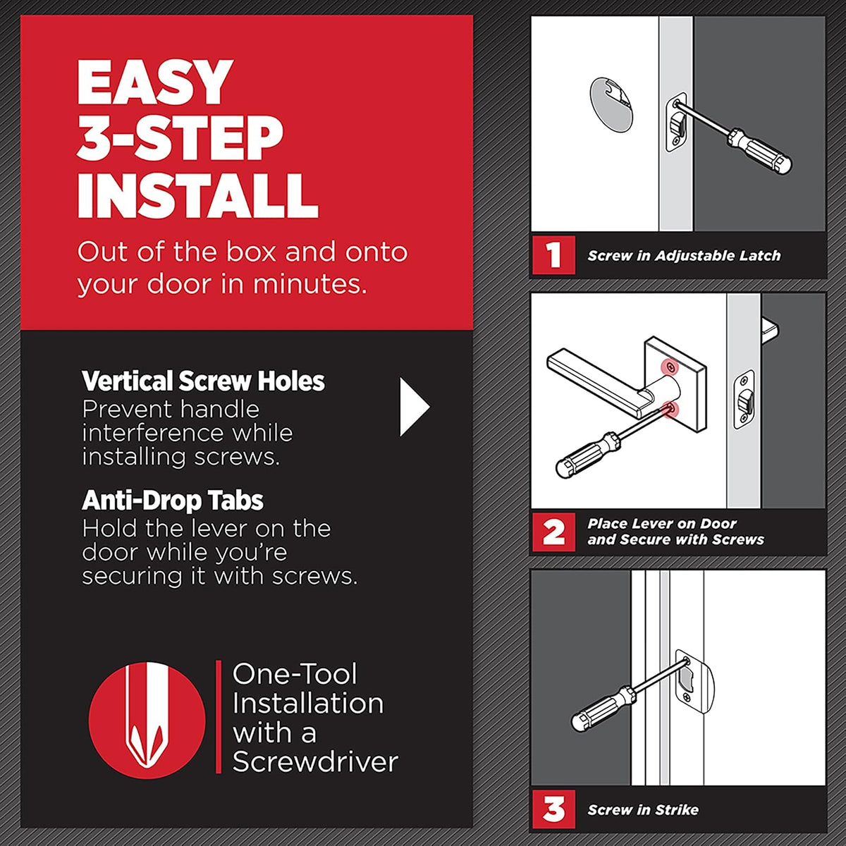 Kwikset Milan - Manija de puerta de entrada con cerradura y llave, palanca reversible con llave segura, para exterior, cerradura de puerta, para entrada frontal y dormitorios, cromo pulido, resistente