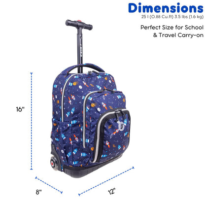 JJWorld New York Lollipop - Mochila con Bolsa para el Almuerzo, Spaceship, Una Talla