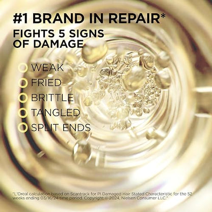 L'Oreal Paris Elvive Total Repair 5 Power Restore Tratamiento multiusos con 91 g de concentrado de reparación con proteína por frasco, 23 fl oz