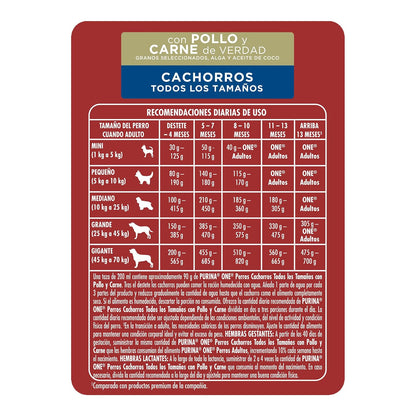 Purina One Cachorro Todos los Tamaños Sabor Carne 3.5Kg