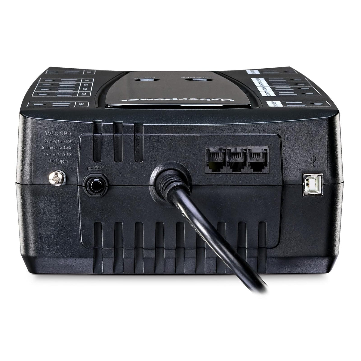 CyberPower UPS No-Break AVRG900LCD 900VA / 480W, Línea Interactiva, Pantalla LCD, Regulador (AVR), 12 contactos, Garantía 3 años incluye batería
