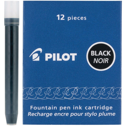 Pilot IC100 Cartuchos de Tinta Líquida para Pluma Fuente - Negro - Paquete de 12 unidades - Tinta Líquida