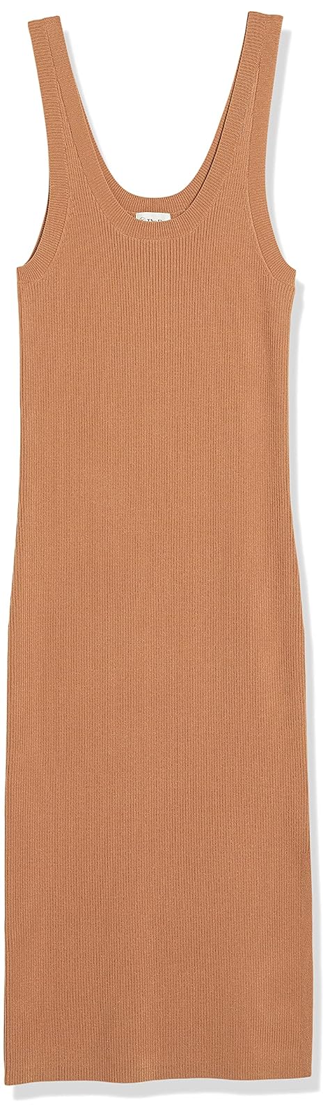 The Drop Yasmin Vestido Midi Acanalado Para Mujer, Sin Mangas