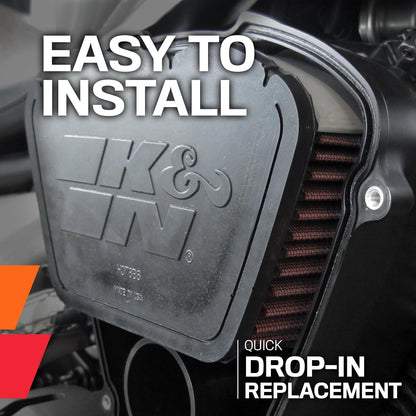 K&N Filtro de Aire RO-6518 Compatible con Royal Enfield Continental GT650 2018-2019