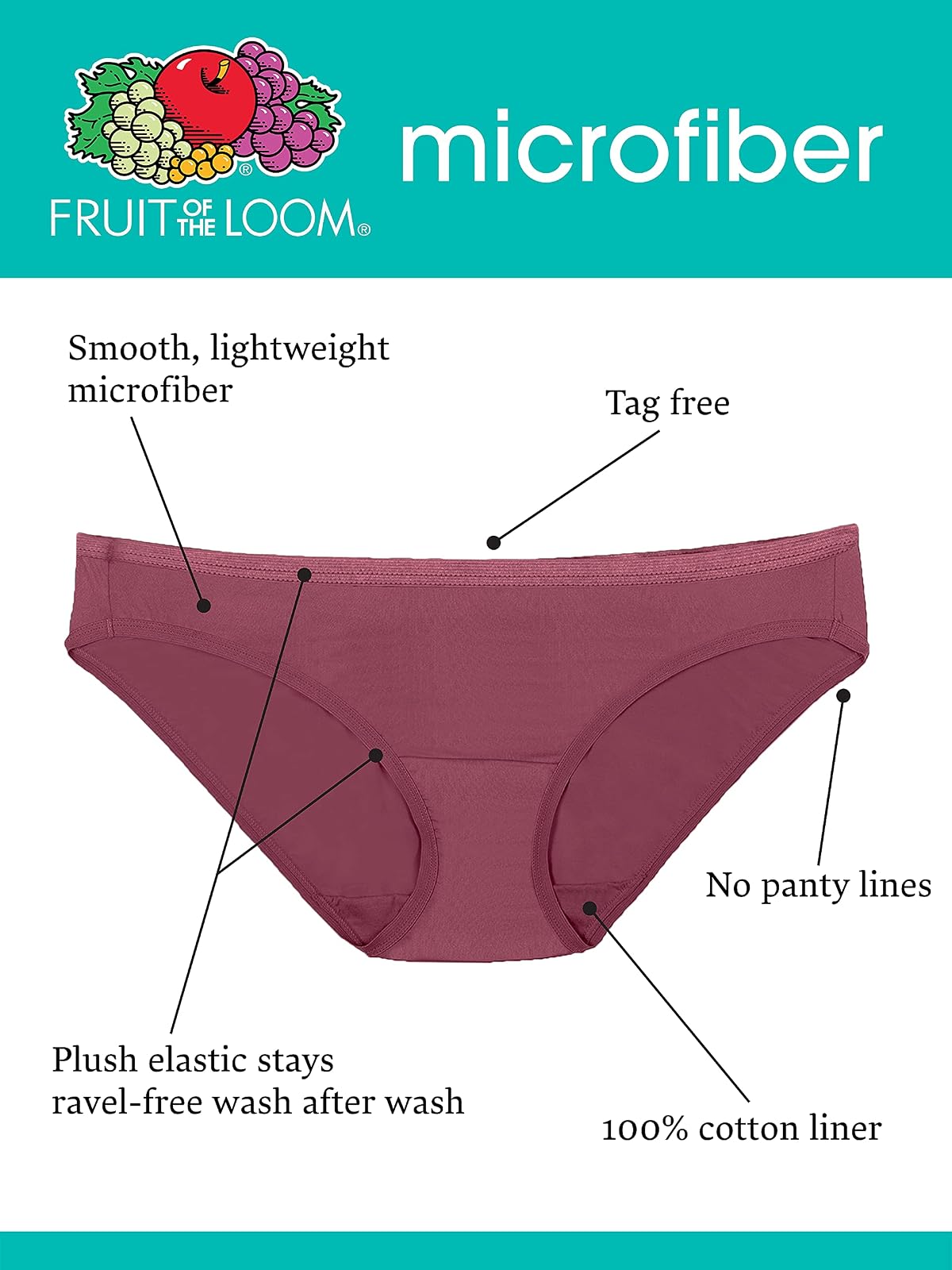 Fruit of The Loom Plus Size Underwear, Fit for Me, Designed to Fit Your Curves Ropa Interior Mujer