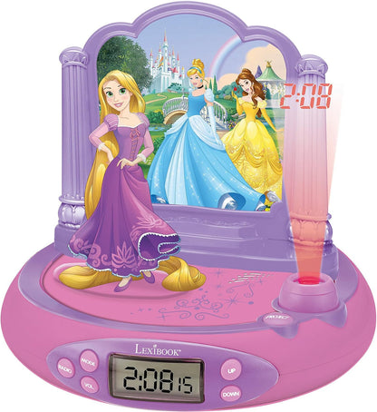 Lexibook Radio Reloj Despertador con Proyector Spider-Man - Disney Princesa