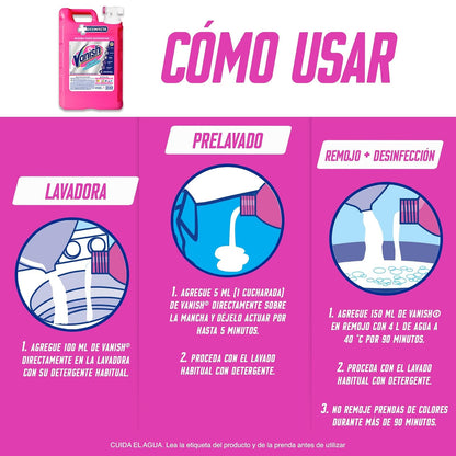 Vanish® Quitamanchas Líquido Multiusos para Ropa de Color de 9 L