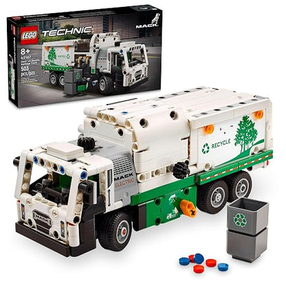 LEGO® Technic™ Camión de Residuos Mack® LR Electric; carros para niños y Trailers de Juguete de colección con Partes Que se mueven y diseño Realista Inspirado en un camión de residuos eléctrico 42167
