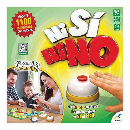 Novelty Corp Ni Si Ni No, Juego de Mesa, Juegos Clásicos y Tradicionales para 2-4 Jugadores, Edad Recomendada: 8 Años en Adelante