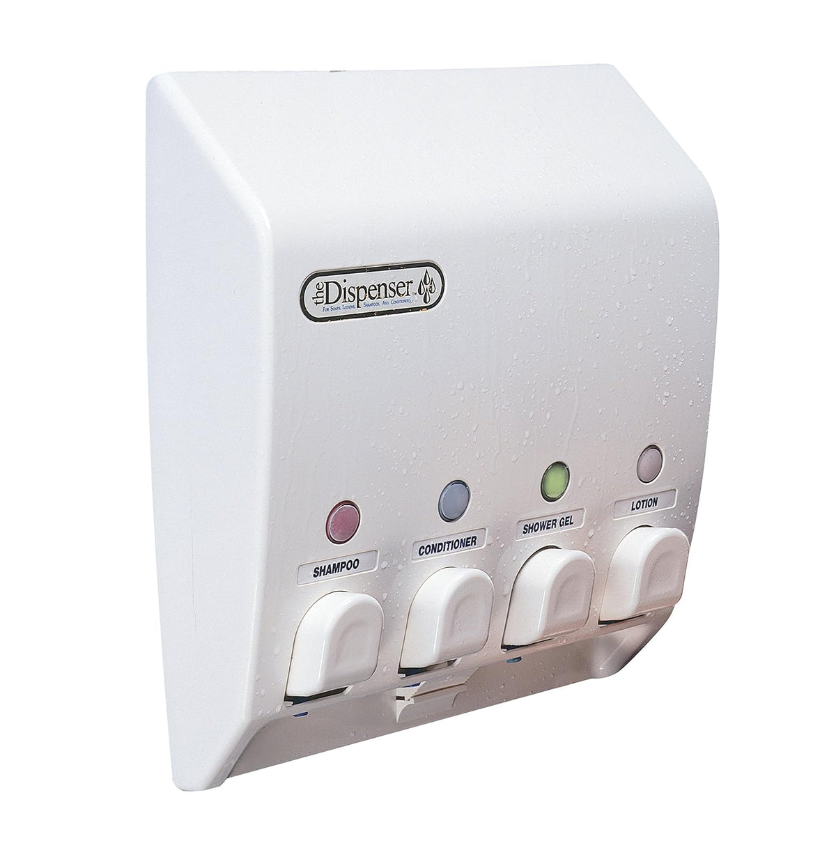 Better Living Products Classic Shower Dispenser 4, Shampoo and Soap Dispenser, 4 x 14.5 fl. oz. White, 9.5" x 3" x 10.75"