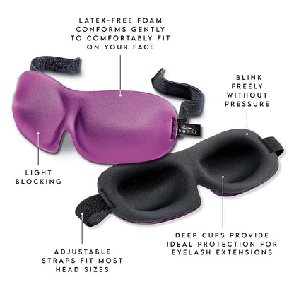 Bucky 40 Blinks - Máscara de ojos sin presión para viajes y dormir, color rosa peonía, talla única
