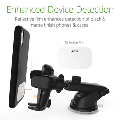 iOttie Auto Sense Qi - Cargador inalámbrico para Automóvil, Soporte de teléfono con sujeción automática con Carga inalámbrica para Google Pixel, iPhone, Samsung Galaxy, Huawei, LG y Otros teléfonos