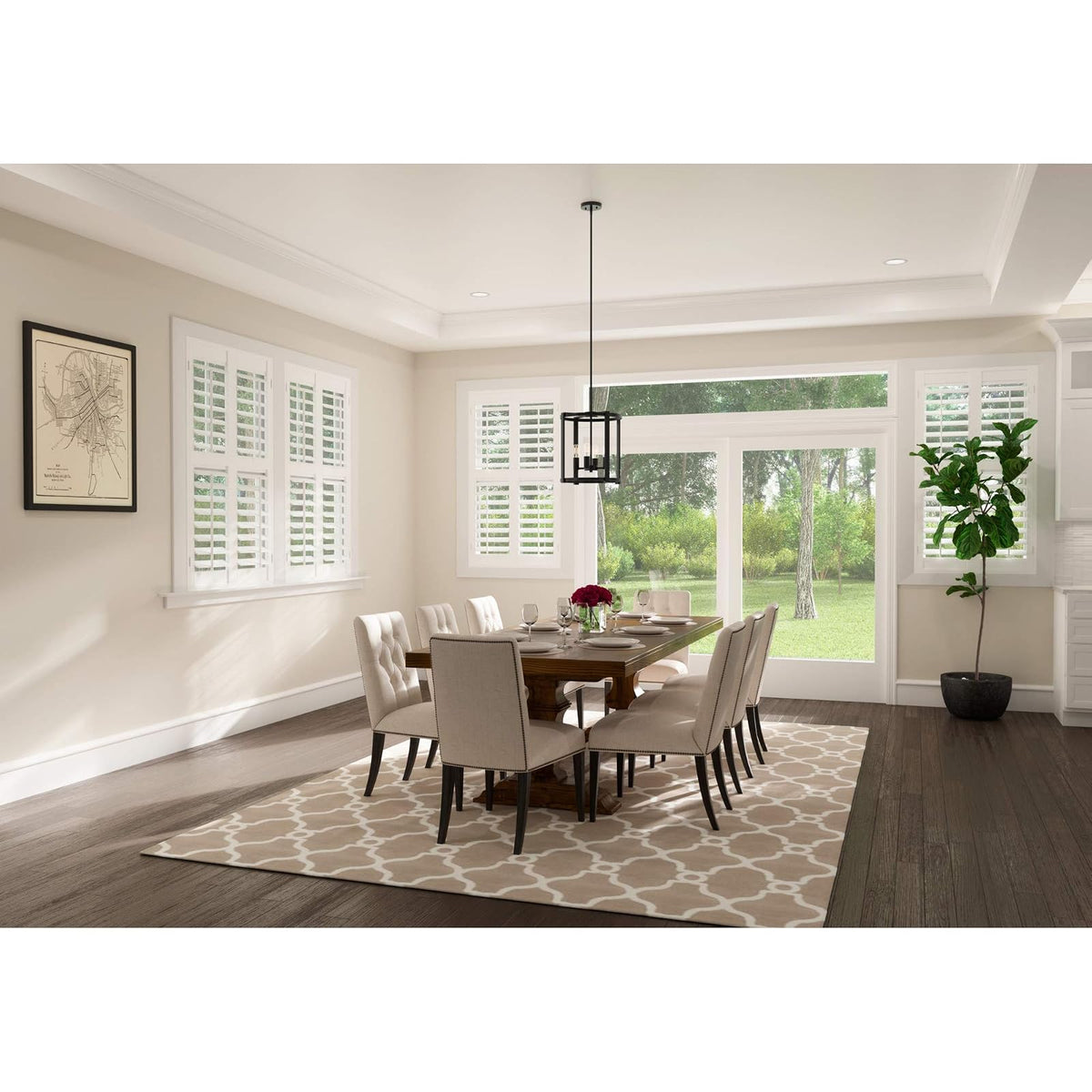 HUNTER, Candelabro Astwood 4 Luces 16 pulgadas