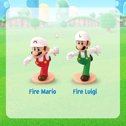 EPOCH Super Mario Fireball Stadium - Juego de acción de Mesa para 2 Jugadores para Mayores de 5 años - Incluye Bowser's Tower, Objetivos de Doble Cara y Cifras de acción coleccionables Mario & Luigi