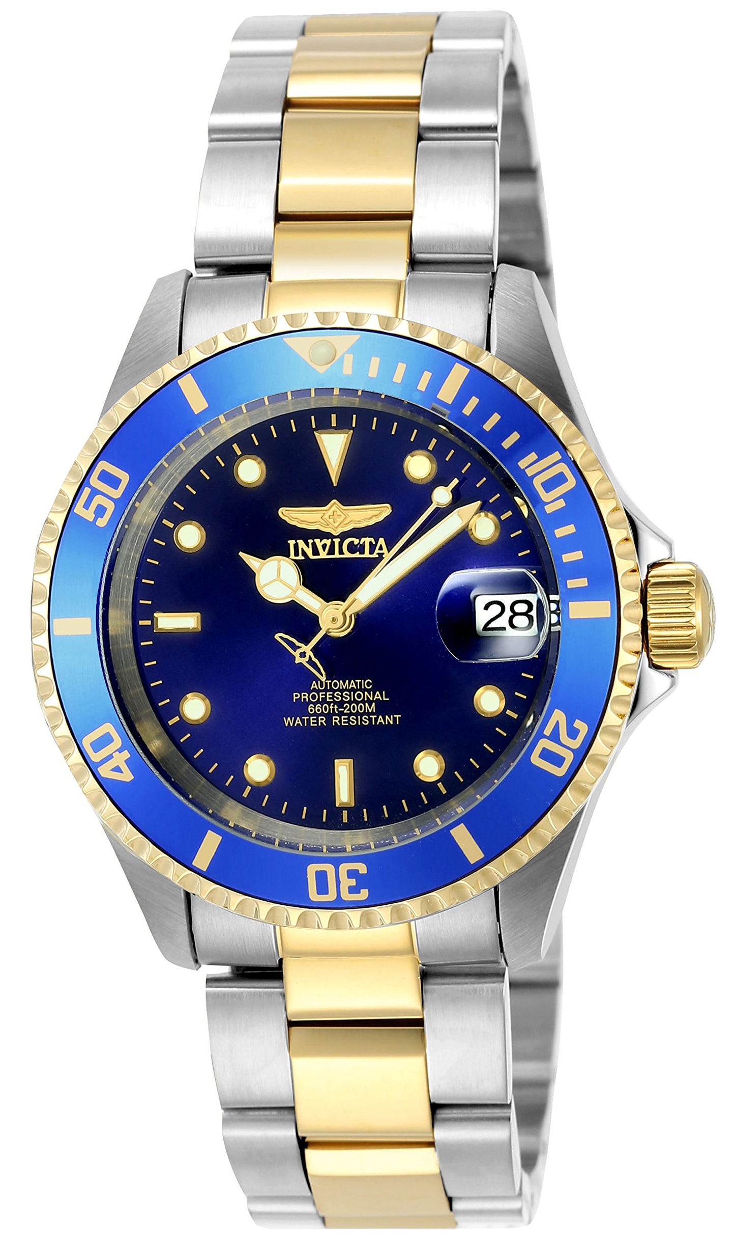 Reloj Invicta Pro Diver para Hombres 40mm, pulsera de Acero Inoxidable Recubierto de Oro