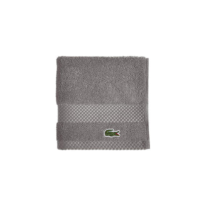 Lacoste Heritage - Paño de Lavado 100% algodón Supima (meteorito, 13 x 13 Pulgadas), Altamente Absorbente y de Secado rápido, Toalla de baño súper Suave de Alta Calidad, Esencial para el baño, Regalo - Wash Cloth 13x13 - Meteorita