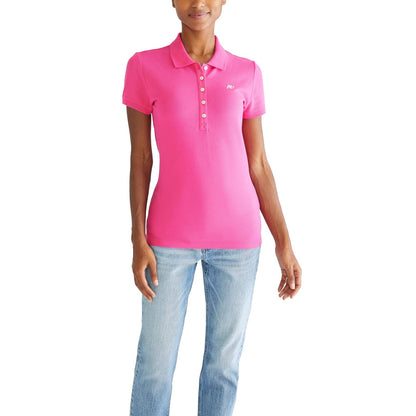 Aeropostale Polo de Piqué de Algodón con Logo Bordado Mujer - XXL - Fucshia Purple