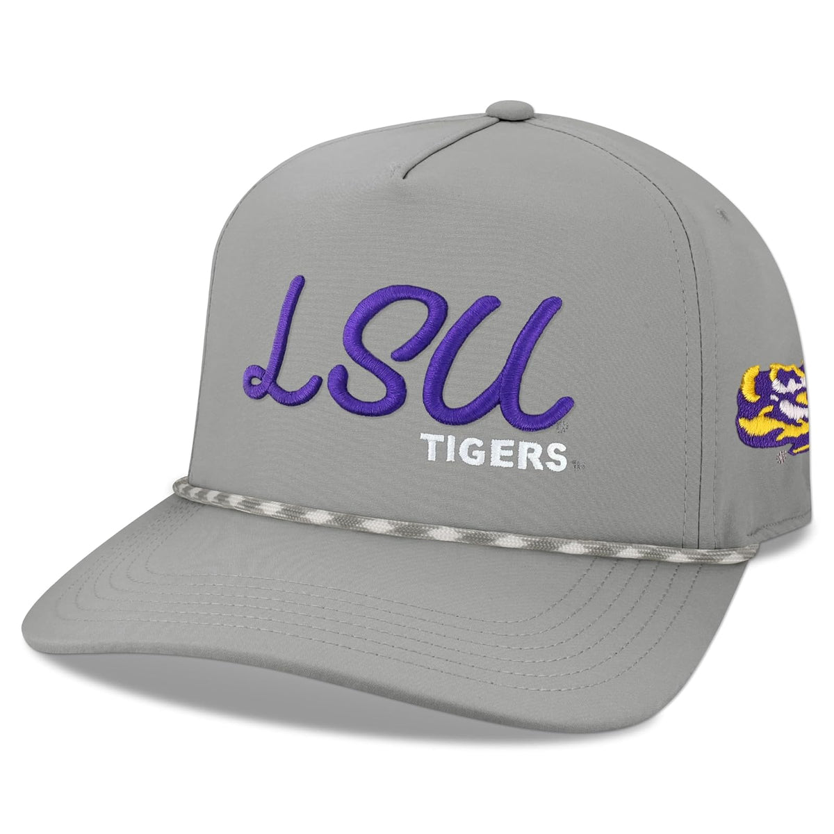 Legacy NCAA Officially Licensed Rope Hat, Lightweight Cap for Men & Women, Caddy, One Size Fits Most, Snapback Closure - LSU Tigers