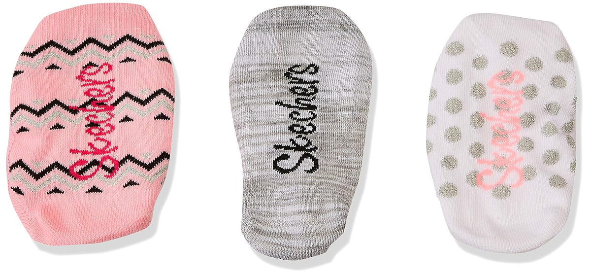 Skechers 108275 Calcetines para Niñas, color Gris/Multicolor, Medium