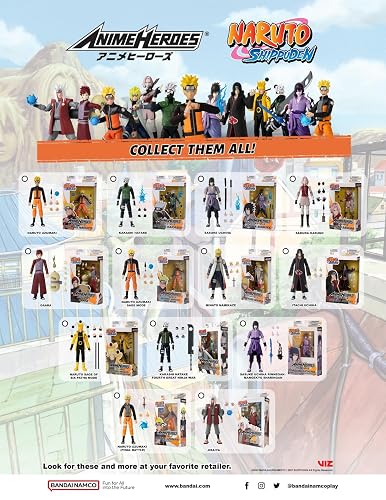 ANIME HEROES – Naruto Hatake Kakashi – Figura Articulada 6.5” Cuarta Gran Guerra Ninja, Detalle Premium y Manos Intercambiables, Ideal para Fans y Coleccionistas