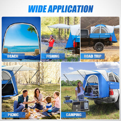 Nilight Truck Bed Tent 5.0-5.5FT Pickup Truck Tents with Removable Awning Waterproof
