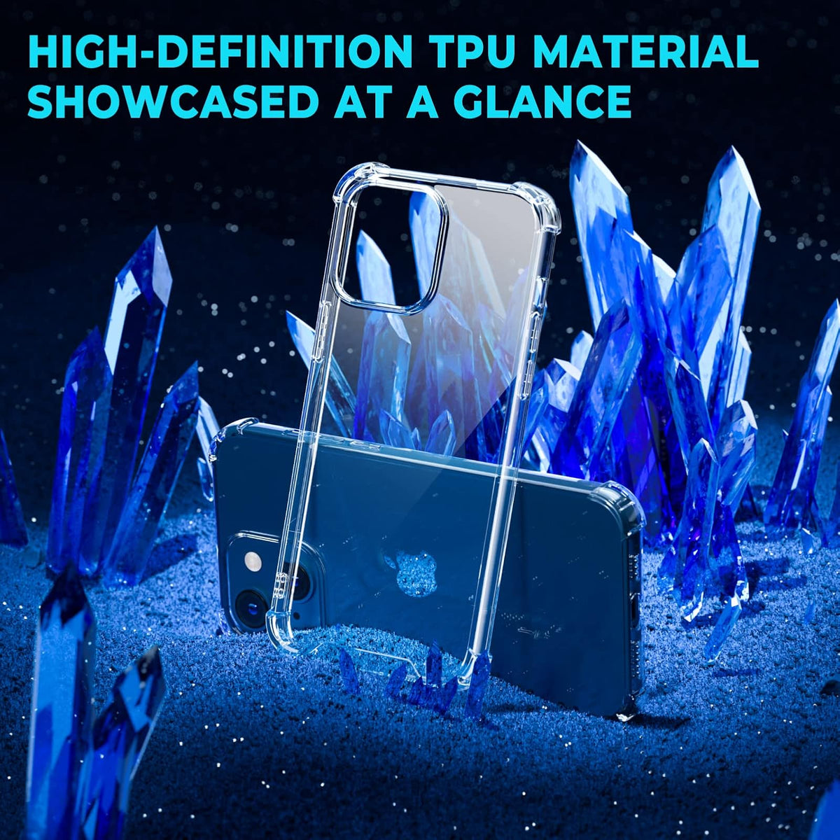 ORIbox Funda para iPhone 13, con 4 Esquinas a Prueba de Golpes, Transparente, Funda para iPhone 13
