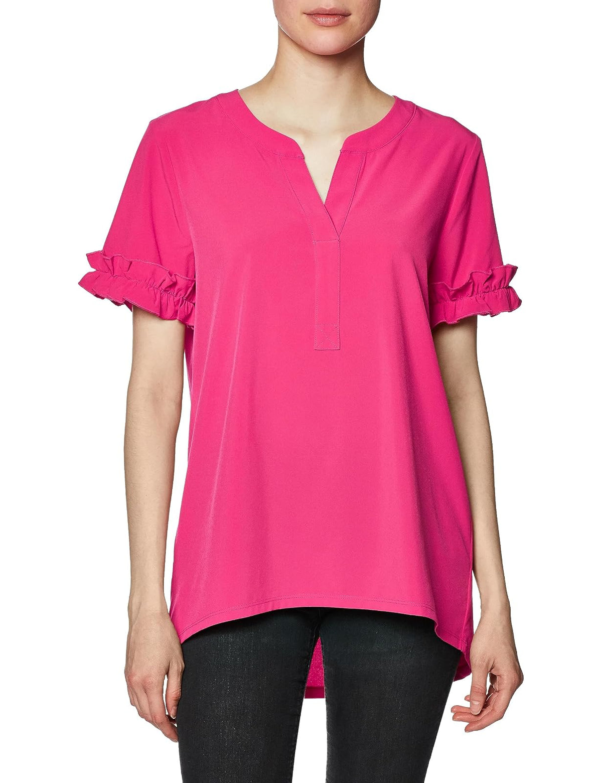 Chico's Blusa con Volantes EN Las Mangas Blusas Mujer