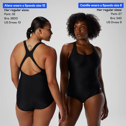 Speedo Mujeres Traje de Baño Una Pieza Powerflex Ultraback Rosa Sólido Cuello en V Segunda Piel Alto Altura Vacaciones Casual
