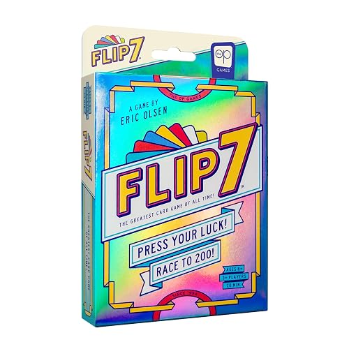 USAOPOLY Flip 7 Peg (English Version) | Juego de cartas adictivo de ritmo rápido, rápido de aprender y fácil de enseñar, más de 3 jugadores, mayores de 8 años